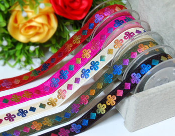 Or d'arc-en-ciel sur la décoration de bracelet de ruban de cadeau personnalisée par élastique