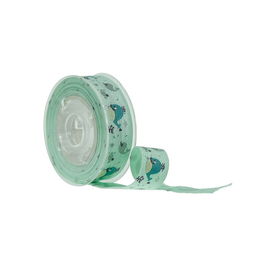 À plat le vert a imprimé l'impression élastique d'animal de mer de ruban pour la longueur du lien 16mm de cheveux