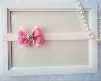 cheveux élastiques roses/rouges de 16mm se réunissent pour le polyester de bébé/matériel de Spandex