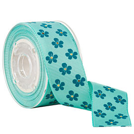 Ruban de gros-grain imprimé par fleur, emballage personnalisé de sac de sucrerie de ruban de gros-grain