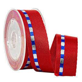 Argent d'aluminium d'accessoires de chaussures de sports et or bleu bande tissée par nylon de 19 millimètres