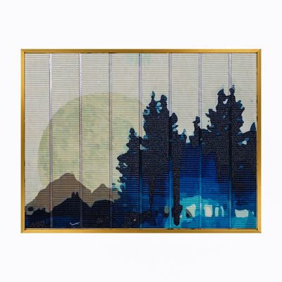 Peintures à la maison d'abrégé sur ruban de scène de nuit de décor