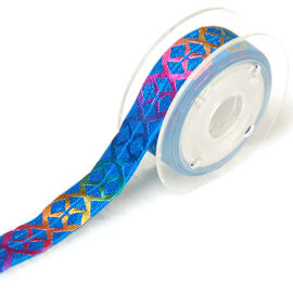 Ruban extensible d'or coloré d'arc-en-ciel pour des liens de cheveux, ruban élastique plat d'emballage de cadeaux