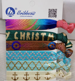 Or d'arc-en-ciel sur la décoration de bracelet de ruban de cadeau personnalisée par élastique