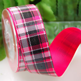 La coutume a imprimé des arcs de décoration de ruban de tartan/grille de ruban de gros-grain pour la robe/cadeaux