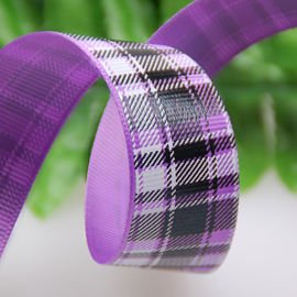 La coutume a imprimé des arcs de décoration de ruban de tartan/grille de ruban de gros-grain pour la robe/cadeaux