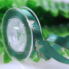 Ruban de luxe de satin d'or d'aluminium de 9 millimètres pour l'emballage de décoration OU de cadeaux de Noël