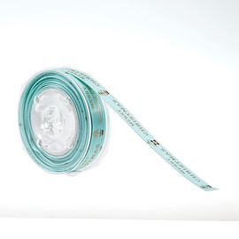 Ruban de satin imprimé par or d'aluminium de Noël pour la couleur verte d'emballage de cadeaux