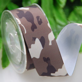 Ruban de polyester de gros-grain, ruban de camouflage d'emballage de cadeau de la sublimation 25cm