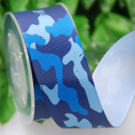 Ruban de polyester de gros-grain, ruban de camouflage d'emballage de cadeau de la sublimation 25cm