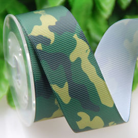Ruban de polyester de gros-grain, ruban de camouflage d'emballage de cadeau de la sublimation 25cm