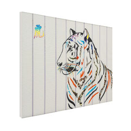 Peintures animales d'abrégé sur tigre de ruban, mur indélébile concevant la peinture