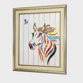 Zodiaque chinois peignant douze tentures décoratives d'art encadrées par peinture de ruban de décor de maison de cheval d'animaux