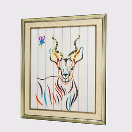 Zodiaque chinois peignant douze tentures décoratives d'art encadrées par peinture de ruban de décor de maison de chèvre d'animaux