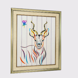 Zodiaque chinois peignant douze tentures décoratives d'art encadrées par peinture de ruban de décor de maison de chèvre d'animaux