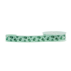 Le vert de petite taille a imprimé le Portable élastique de preuve de larme d'impression de crâne de ruban