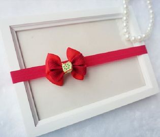 cheveux élastiques roses/rouges de 16mm se réunissent pour le polyester de bébé/matériel de Spandex