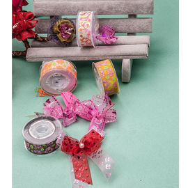Coloré sans dommage de preuve d'usage de ruban de gros-grain de Noël de décoration 