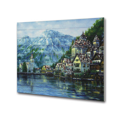 Peintures de paysage lavables de ruban de montagne de scène de neige