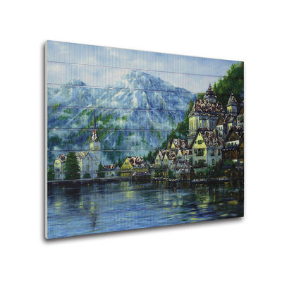 Peintures de paysage lavables de ruban de montagne de scène de neige